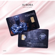 MARVEL X AURORA ITALIA (1g) 999.9 Marvel Black Panther Wakanda Forever Limited Edition Gold Bar