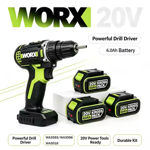 WORX 20V 5.0Ah/6.0Ah 5pin WA3016 WA3023 WA3027 Li-ion Battery For Dewalt Tools For WORX Cordless Pow