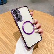 Casing for Samsung Galaxy A56 A26 A36 A54 A17 A55 A16 A15 M15 F15 M17 F17 Soft Clear Plating Magneti