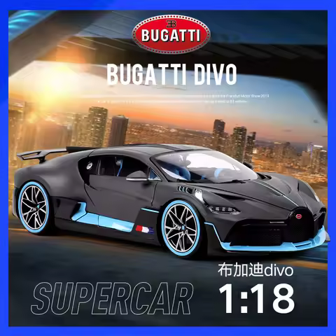 Bburago 1:18 Bugatti Divo Chiron Sports Car Static Simulation Die Cast Vehicles Collectible Model Ca