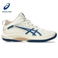 F3DL  ASICS Gelhoop V17 S Unisex Basketball Shoes In Cream/Mako Blue
