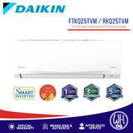 Daikin 1.0HP Wall Mounted Split Type D-Smart Series Inverter FTKQ25TVM/RKQ25TVM