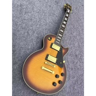 Classic Gibson Les Paul Custom Vintage Sunburst Electric Guitar Flame Maple Top Professional Guitar