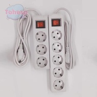 TOHESP EU Power Strip, Multiple Sockets 2/3/5Meters Cord Extension Socket, Durable 3/4/5 Sockets wit