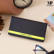 Dompet Kartu Lipat Panjang Pria Planet Ocean Bahan Sintetis List Warna - PO20