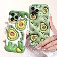 For iPhone 12 Pro Max Casing Lovely Avocado Flower Camera Protection Matte Silicone Soft Cover For iPhone 12 Pro 12 Mini Shell