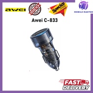 Awei C-833 15W USB Car Charger Smart Charge Dual Ports USB Car Charger Car Phone Charger