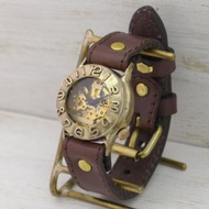 HandCraftWatch HandCraftWatch 手動上鍊黃銅男士 32 毫米縫紉機針帶 (BHW014)