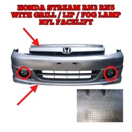 Front Bumper Honda Stream RN3 RN5 NFL With  Grill / Lip / Fog Lamp ( NFL-Facelift ) / Bumper Depan