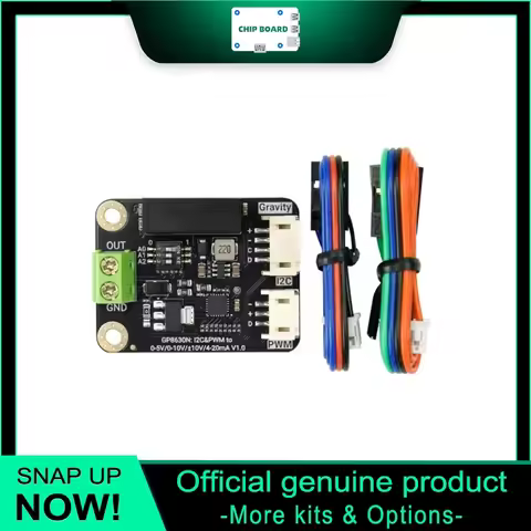 DFRobot Gravity GP8630N 16Bit DAC Converter Board, I2C/PWM to ±10V, 0-10V, 0-5V or 4-20mA Industrial
