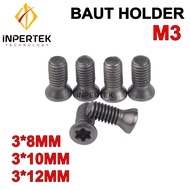 Baut Holder M3X10 Screw Bintang 3 X 10 mm Insert Holder Bubut Milling Mur