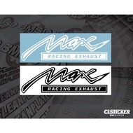MAX Racing Exhaust Logo Cutting Vinyl Sticker