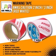ZEBRA WARNING TAPE 2" / ZEBRA WARNING TAPE 3" (AWAS CAUTION) RED WHITE
