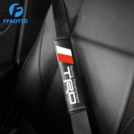 FFAOTIO For Toyota TRD Car Seat Belt Cover Shoulder Pad Carbon Fiber Leather Car Interior Accessories For Toyota Raize Rush Vios Wigo Innova Fortuner Veloz Hilux Hiace Avanza