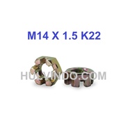 YELLOW CASTLE NUT M14 X 1.5 K22