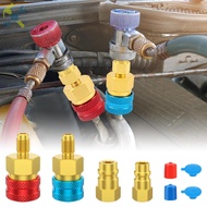 2 Pcs R1234yf to R134a Adapter Practical R1234yf Quick Coupler Adapter with Rubber Seal for AC Repai