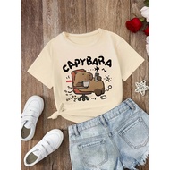 COD funny 90s Capybara Tshirt Kids Children T-Shirt capibara Cartoons Clothes Kid Girl Boy Capybaras