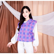 ALICE OUTER TARTAN / MEDINA TARTAN VEST / VEST TARTAN TALI / VEST LILAC / ALICE OUTER TARTAN