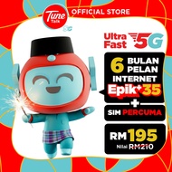 Tune Talk Epik+ 35 (6 Bulan) Kad Sim | 150GB Internet 5G/4G Tanpa Had Kelajuan