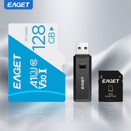 EAGET 4K High Speed Micro SD Card (256GB/128GB/64GB/32GB) With 5 Pcs sleeves and card reader