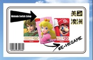 任天堂 Nintendo Switch 美國 澳洲 USA Australia 代購 預付卡 eShop 充值卡