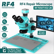 RF4 RF7050TVD2-2K Trinocular Microscope 2K Camera 10in Monitor for Phone Repair