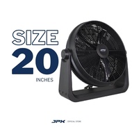 พัดลม JPX ขนาด 20 นิ้ว สีดำรุ่นใหม่ พัดลมตั้งพื้น แรงสูง พัดลมแคมป์ปิ้ง