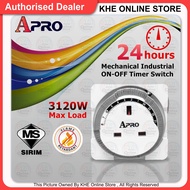 【Sirim Approved】Apro 24hours Mechanical Analog Timer Switch AP-503T