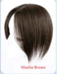 9 x14cm hand Swiss mesh 100% Human Hair Piece Black And Mocha Brown Hair Topper Hair Replacement Cov