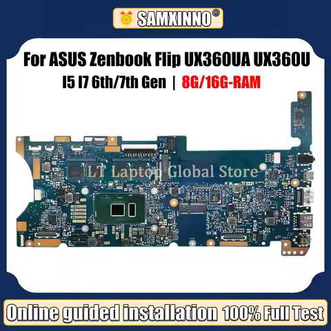 LT Laptop UX360UA Mainboard For ASUS Zenbook Flip UX360UA UX360U Laptop Motherboard I5 I7 6th/7th Ge