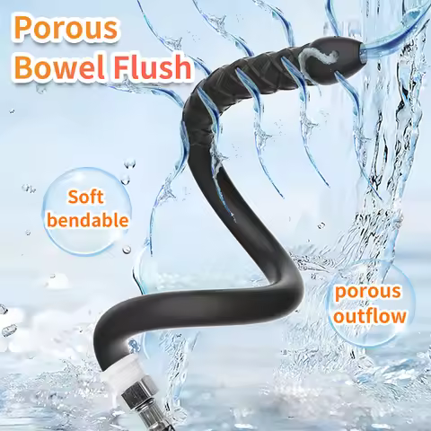 Silicone Anal Washer Hose Butt Plug Bidet Bathroom Handheld Bidet Jet Water Sprayer for Feminine Was