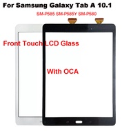 For Samsung Galaxy Tab A 10.1 2016 S-Pen SM-P585 SM-P585Y SM-P580 Touch Screen Panel Tablet Front Outer LCD Glass Lens With OCA