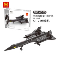 Khối xây dựng Wange 4005 dòng máy bay SR-71 Blackbird trinh sát máy bay chiến đấu quân sự tương thíc