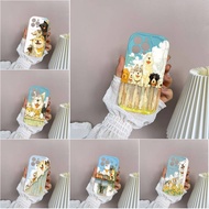 For Redmi 9 9A 9C 10 10C 12C A1 K30 K40 K50 Casing Curly Wave Edge Cream Cute Dog Phone Holder Case
