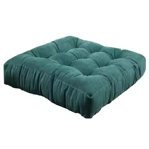 Inyahome Floor Pillow Square Meditation Pillow for Seating on Floor Solid Thick Tufted Seat Cushion