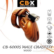 CB-X CB-6000S Wood Male Chastity Cock Cage Kit 2.5 Inch (Designer Collection) (CB-X Authorized Dealer)