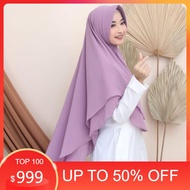 JILBAB HIJAB KHIMAR KERUDUD PED TWO LAYER JUMBO Khimar Labuh Khimar Syari Khimar Chiffon 2 Layer