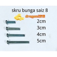 🔥skru bunga saiz 8 panjang 2cm 3cm 4cm 5cm
