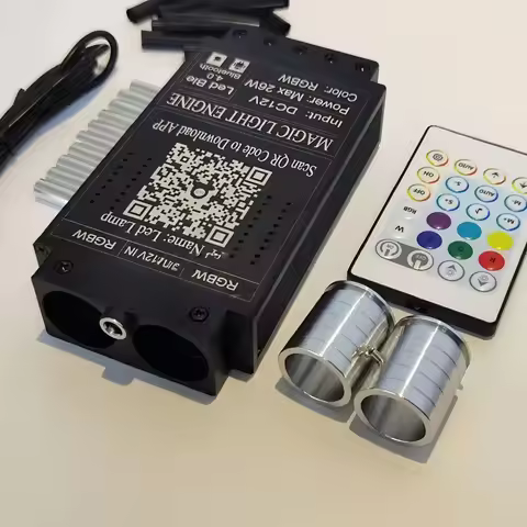 12V LED Fiber optical Star Light Headliner 2 heads Illuminator twinkle Shooting 2in1 RGB Star plus W