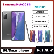 Original Samsung Galaxy Note 20 5G N981U1 6.7``8GB RAM 128GB ROM 5G 64MP Triple Camera Fingerprint Unlocked Android Mobile Phone