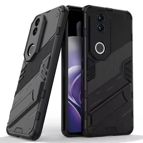 Phone Holder Case For Vivo V50 Case Anti-knock Hard Armor PC Full Edge Back Cover For Vivo V50 Case 