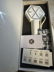 EXO 官方手燈 應援棒 連盒及小卡貼紙