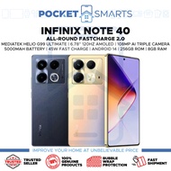 [Malaysia Set] Infinix Note 40 | Infinix Note 40 Pro 5G (256GB ROM | 8GB RAM) 1 Year Infinix Malaysia Warranty