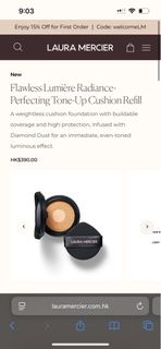 Laura Mercier Perfecting Tone-Up 氣墊粉底補充裝Fair Rose 包順豐智能櫃