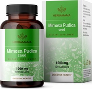 HERBAMAMA Mimosa Pudica Seeds Capsules - Organic Mimosa Pudica Seed Supplement - Promoting Digestive