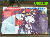 VBUJE Digimon Duel Playmat Dukemon เสื่อเทรดดิ้งการ์ดเกม DTCG แผ่นรองเมาส์พรมยางแผ่นรองโต๊ะแผ่นรองเล