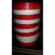 MERAH Red and white ribbon 2.5cm