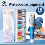 18 Colors Marie's Artist Watercolor Set,9ml/0.3oz,Rich Pigment,Easy to Blend for Comic,illustration,