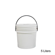HDPE Pail 5L & 20L Pail White plastic lid & handle