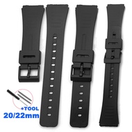 20mm 22mm Rubber Straps for Casio for G-shock Watch Band Plastic Replacement Strap Watch for Men Waterproof Bracelet Women Wristband Watches Accessories